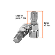 Dado punta torx T-60, cuadro 3/8', TRUPER