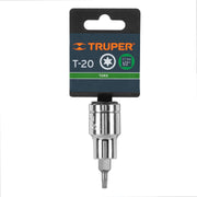 Dado punta torx T-20, cuadro 1/2', TRUPER