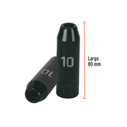 Dado largo cuadro 1/2' de impacto 6 puntas de 10 mm, TRUPER