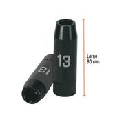 Dado largo cuadro 1/2' de impacto 6 puntas de 13 mm, TRUPER
