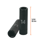 Dado largo cuadro 1/2' de impacto 6 puntas de 14 mm, TRUPER