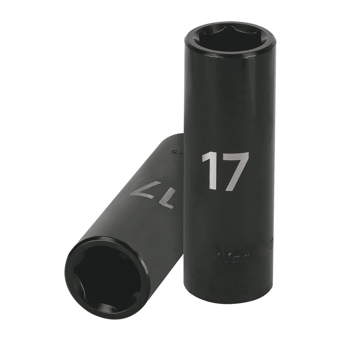 Dado largo cuadro 1/2' de impacto 6 puntas de 17 mm, TRUPER