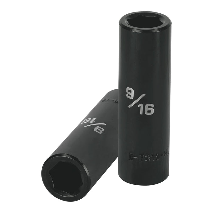 Dado largo impacto de 9/16', 6 puntas, cuadro 1/2', TRUPER