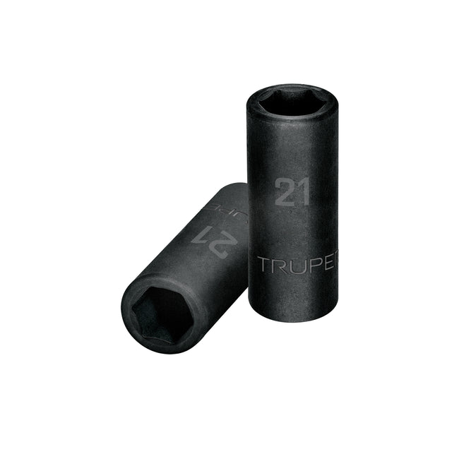 Dado largo cuadro 1/2' de impacto 6 puntas de 21 mm, TRUPER