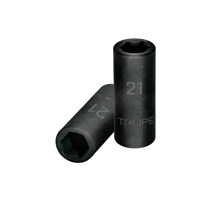 Dado largo cuadro 1/2' de impacto 6 puntas de 21 mm, TRUPER