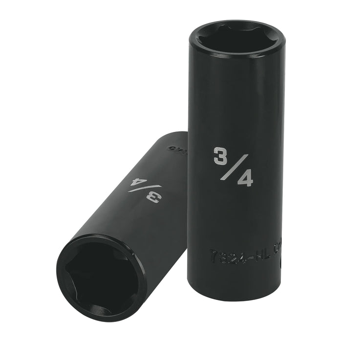 Dado largo impacto de 3/4', 6 puntas, cuadro 1/2', TRUPER