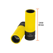 Dado largo impacto prot. plást. 3/4', 6 puntas, cuadro 1/2'