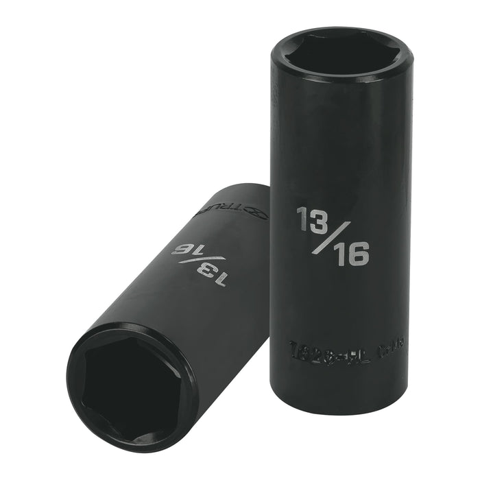 Dado largo impacto de 13/16', 6 puntas, cuadro 1/2', TRUPER