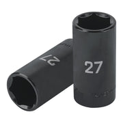 Dado largo impacto de 27 mm, 6 puntas, cuadro 1/2', TRUPER