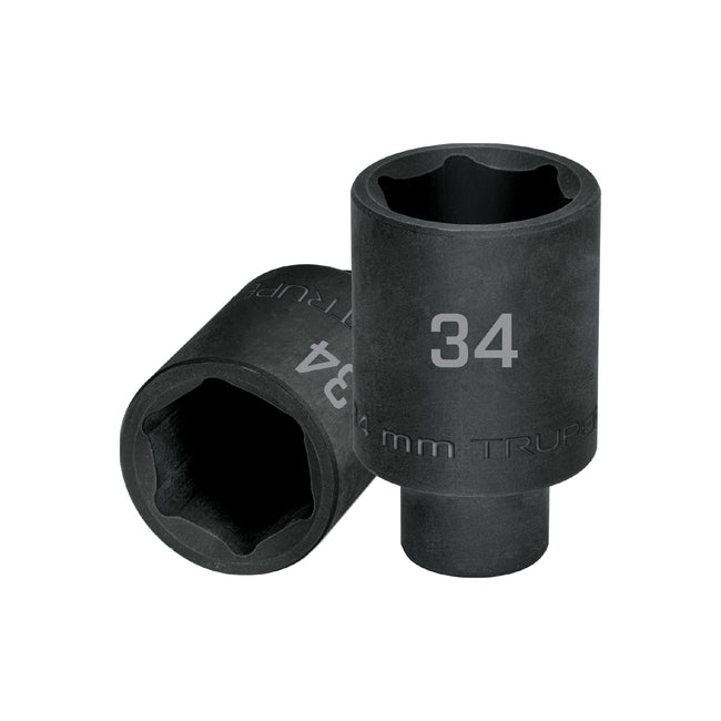 Dado largo impacto de 34 mm, 6 puntas, cuadro 1/2', TRUPER