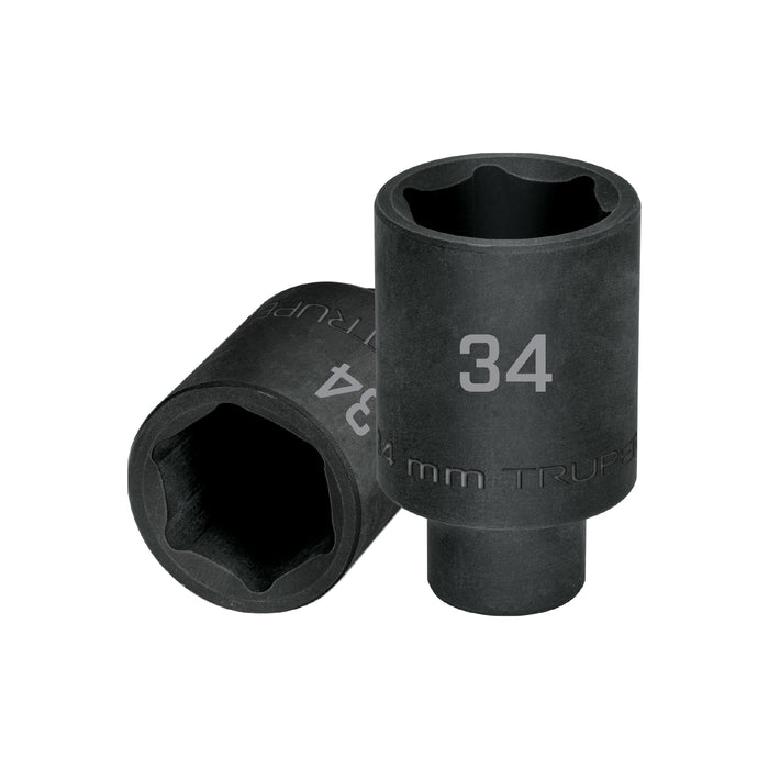 Dado largo impacto de 34 mm, 6 puntas, cuadro 1/2', TRUPER