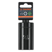Dado largo impacto de 1-1/4', 6 puntas, cuadro 1/2', TRUPER