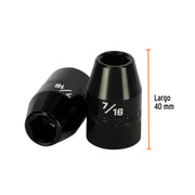 Dado de impacto de 7/16', 6 puntas, cuadro 1/2', TRUPER