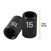 Dado cuadro 1/2' de impacto 6 puntas de 15 mm, TRUPER
