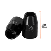 Dado de impacto de 1/2', 6 puntas, cuadro 1/2', TRUPER