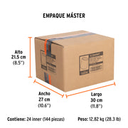 Dado cuadro 1/2' de impacto 6 puntas de 16 mm, TRUPER