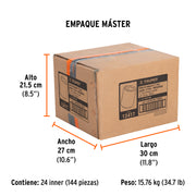 Dado cuadro 1/2' de impacto 6 puntas de 17 mm, TRUPER