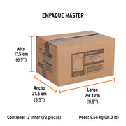 Dado cuadro 1/2' de impacto 6 puntas de 21 mm, TRUPER