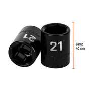 Dado cuadro 1/2' de impacto 6 puntas de 21 mm, TRUPER