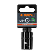 Dado de impacto de 11/16', 6 puntas, cuadro 1/2', TRUPER