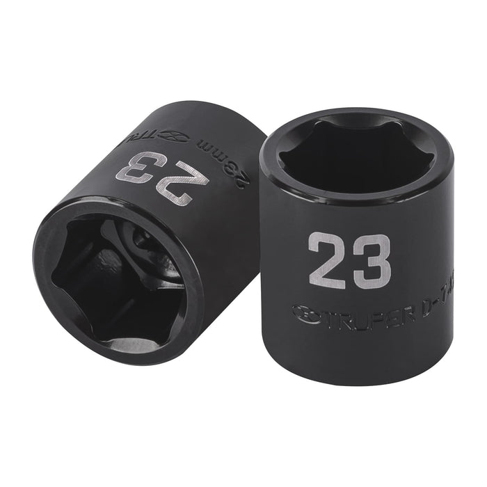 Dado de impacto de 23 mm, 6 puntas, cuadro 1/2', TRUPER
