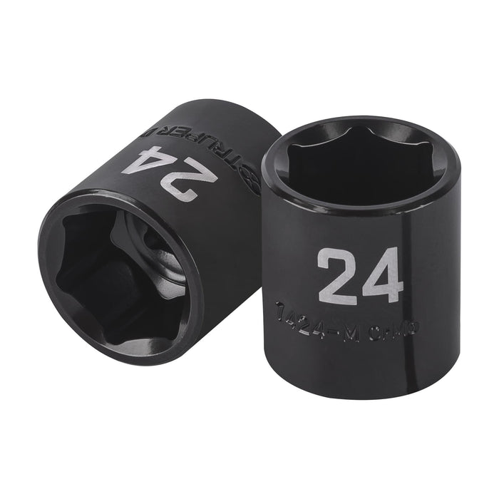 Dado de impacto de 24 mm, 6 puntas, cuadro 1/2', TRUPER