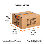 Dado de impacto de 25 mm, 6 puntas, cuadro 1/2', TRUPER