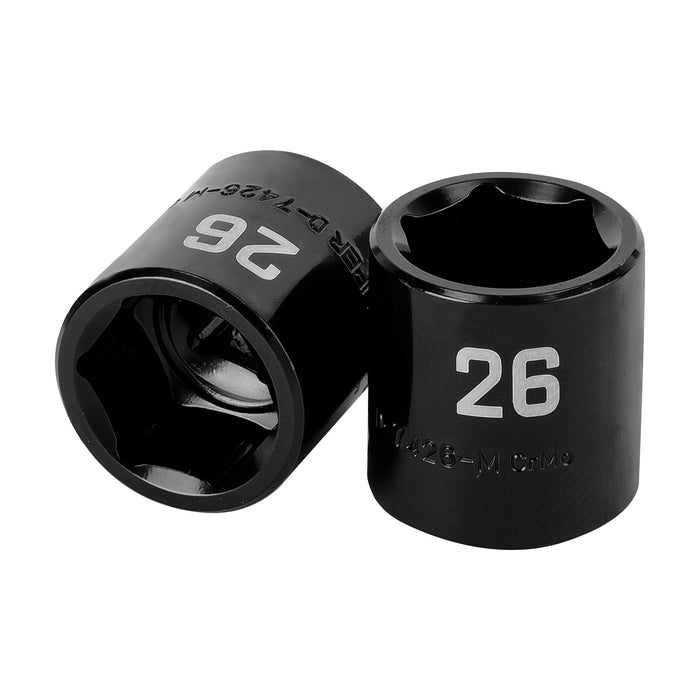 Dado de impacto de 26 mm, 6 puntas, cuadro 1/2', TRUPER