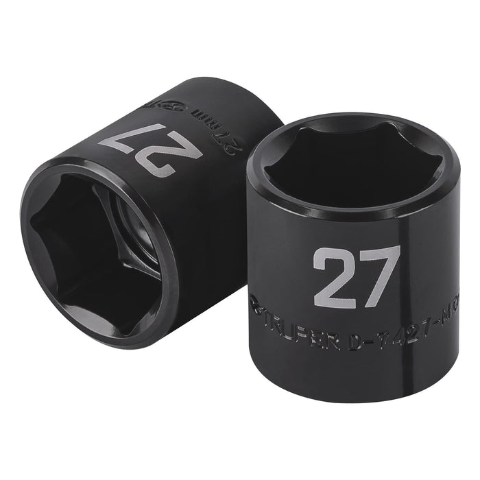 Dado de impacto de 27 mm, 6 puntas, cuadro 1/2', TRUPER