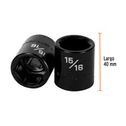 Dado de impacto de 15/16', 6 puntas, cuadro 1/2', TRUPER