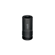 Dado largo de impacto de 1', 6 puntas, cuadro 3/4', TRUPER
