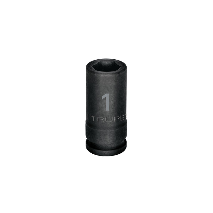 Dado largo de impacto de 1', 6 puntas, cuadro 3/4', TRUPER