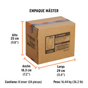 Dado largo de impacto de 1', 6 puntas, cuadro 3/4', TRUPER