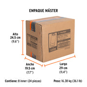 Dado largo de impacto de 1-1/8', 6 puntas, cuadro 3/4'