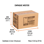 Dado largo de impacto de 1-3/8', 6 puntas, cuadro 3/4'