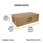 Desbrozadora eléctrica 1000 W mango 'D', 14' corte, TRUPER