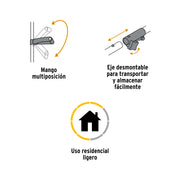 Desbrozadora eléctrica 300 W mango 'D', 9' corte, PRETUL