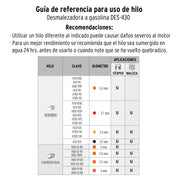 Desmalezadora a gasolina 43 cc mango 'bici', 18' corte