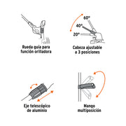 Desbrozadora eléctrica 550 W mango 'D', 13' corte, TRUPER