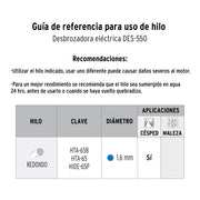 Desbrozadora eléctrica 550 W mango 'D', 13' corte, TRUPER