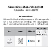 Desbrozadora eléctrica 550 W mango 'D', 13' corte, TRUPER