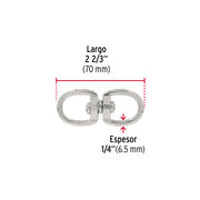 Destorcedor metálico de 1/4', FIERO