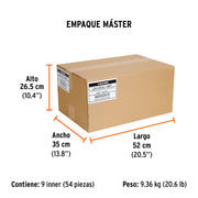 Desarmador cabinet 1/4' x 12' mango de acetato, TRUPER