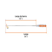 Desarmador cabinet 1/4' x 12' mango de acetato, TRUPER