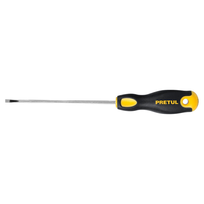 Desarmador cabinet 1/8 x 4' mango Comfort Grip, PRETUL