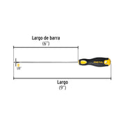 Desarmador cabinet 1/8 x 6' mango Comfort Grip, PRETUL