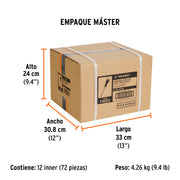 Desarmador cabinet 1/8' x 6' mango Comfort Grip, TRUPER