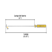Desarmador cabinet 1/8 x 6' mango de PVC, PRETUL