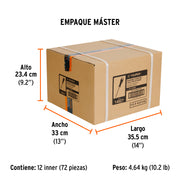 Desarmador cabinet 1/8' x 8' mango Comfort Grip, TRUPER