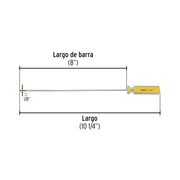 Desarmador cabinet 1/8 x 8' mango de PVC, PRETUL